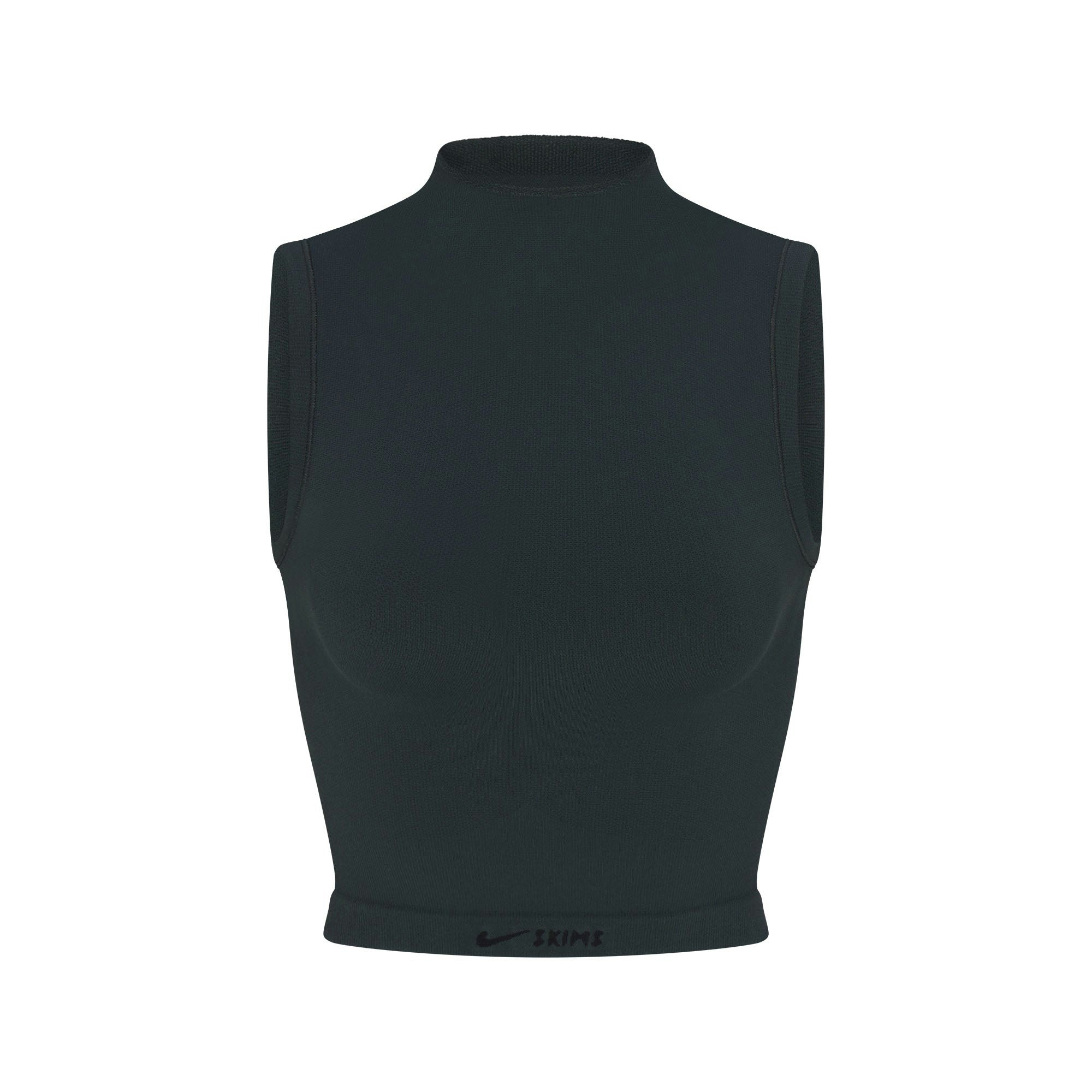 NikeSKIMS VINTAGE SEAMLESS MOCK NECK BRA TOP - DARK TEAL - image 17