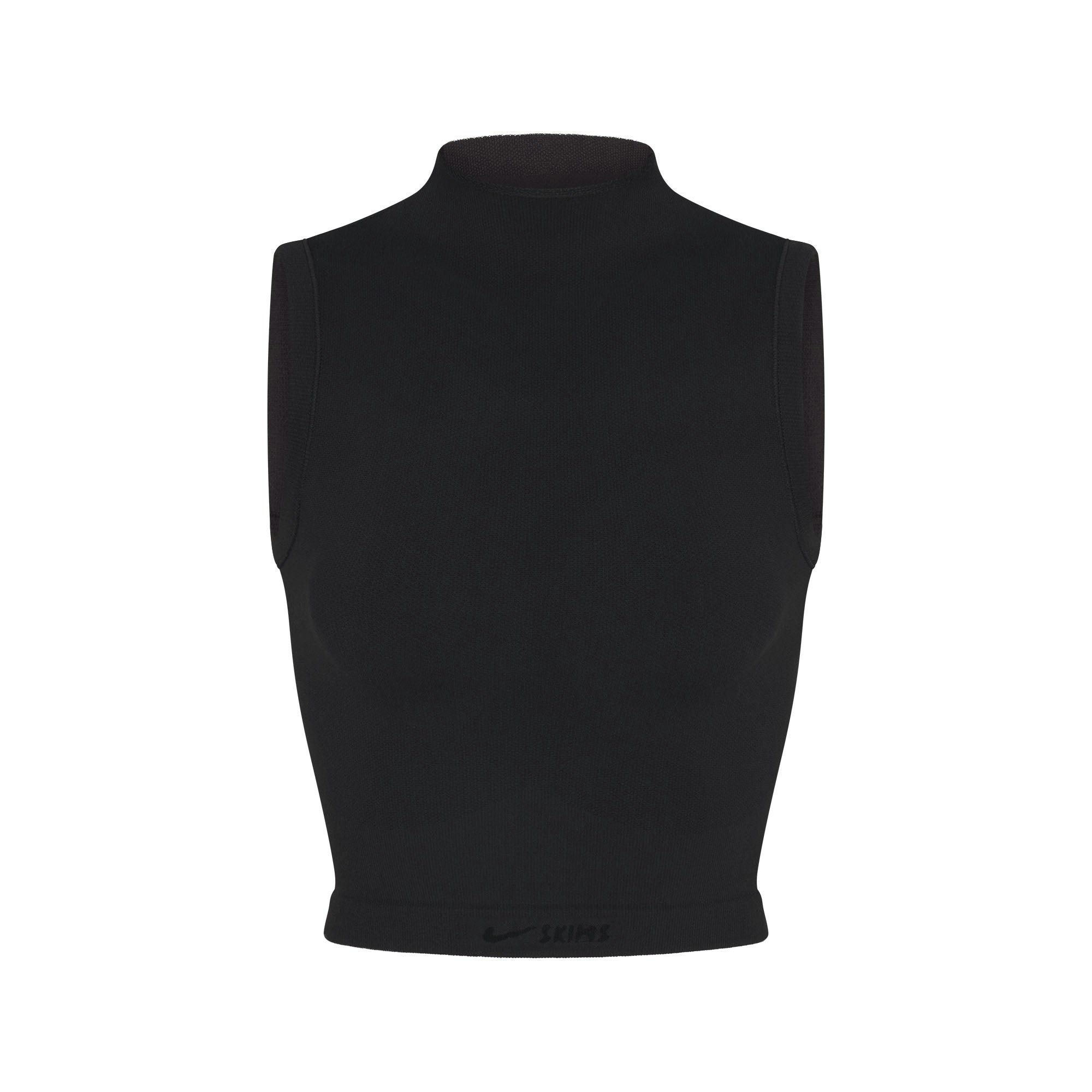NikeSKIMS VINTAGE SEAMLESS MOCK NECK BRA TOP - OBSIDIAN - image 9