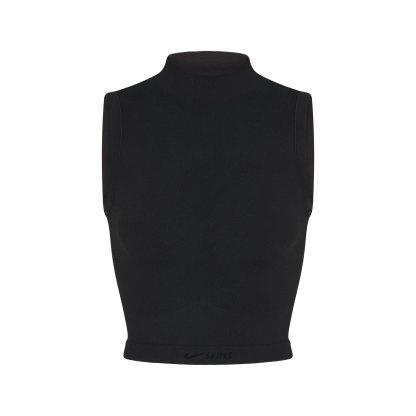 NikeSKIMS VINTAGE SEAMLESS MOCK NECK BRA TOP - OBSIDIAN - image 9
