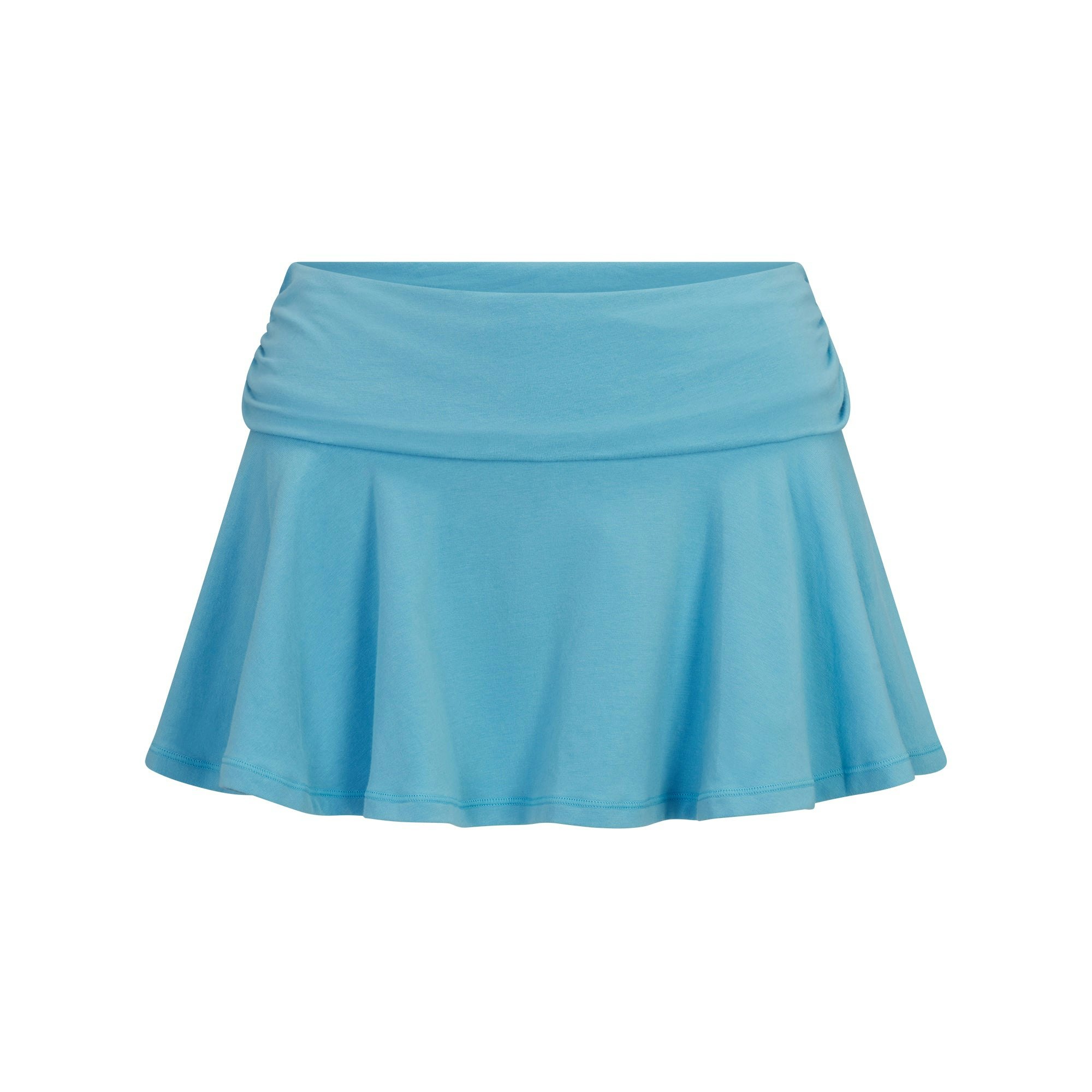 COTTON JERSEY FOLDOVER MINI SKORT - WATER - image 34