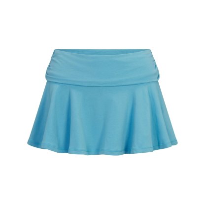 COTTON JERSEY FOLDOVER MINI SKORT - WATER - image 34