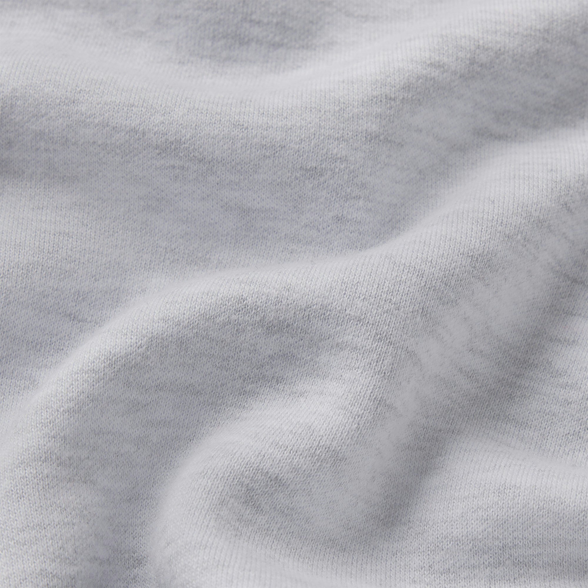 COTTON FLEECE SHRUNKEN CARDIGAN - LIGHT HEATHER GREY - image 11