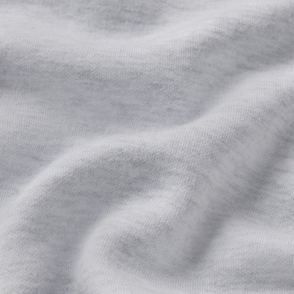 COTTON FLEECE SHRUNKEN CARDIGAN - LIGHT HEATHER GREY - image 11