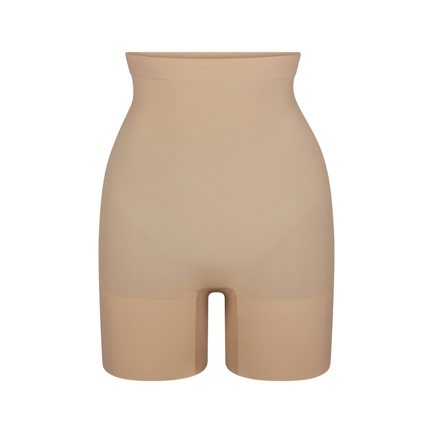 SHEER SEAMLESS HIGH-WAISTED MID THIGH SHORT - CLAY