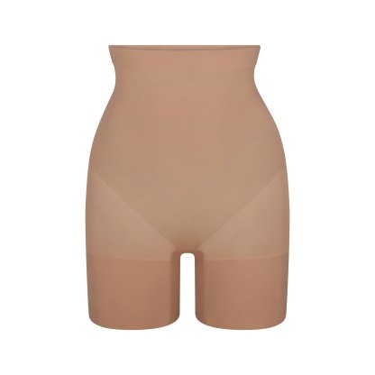 SHEER SEAMLESS HIGH-WAISTED MID THIGH SHORT - SIENNA