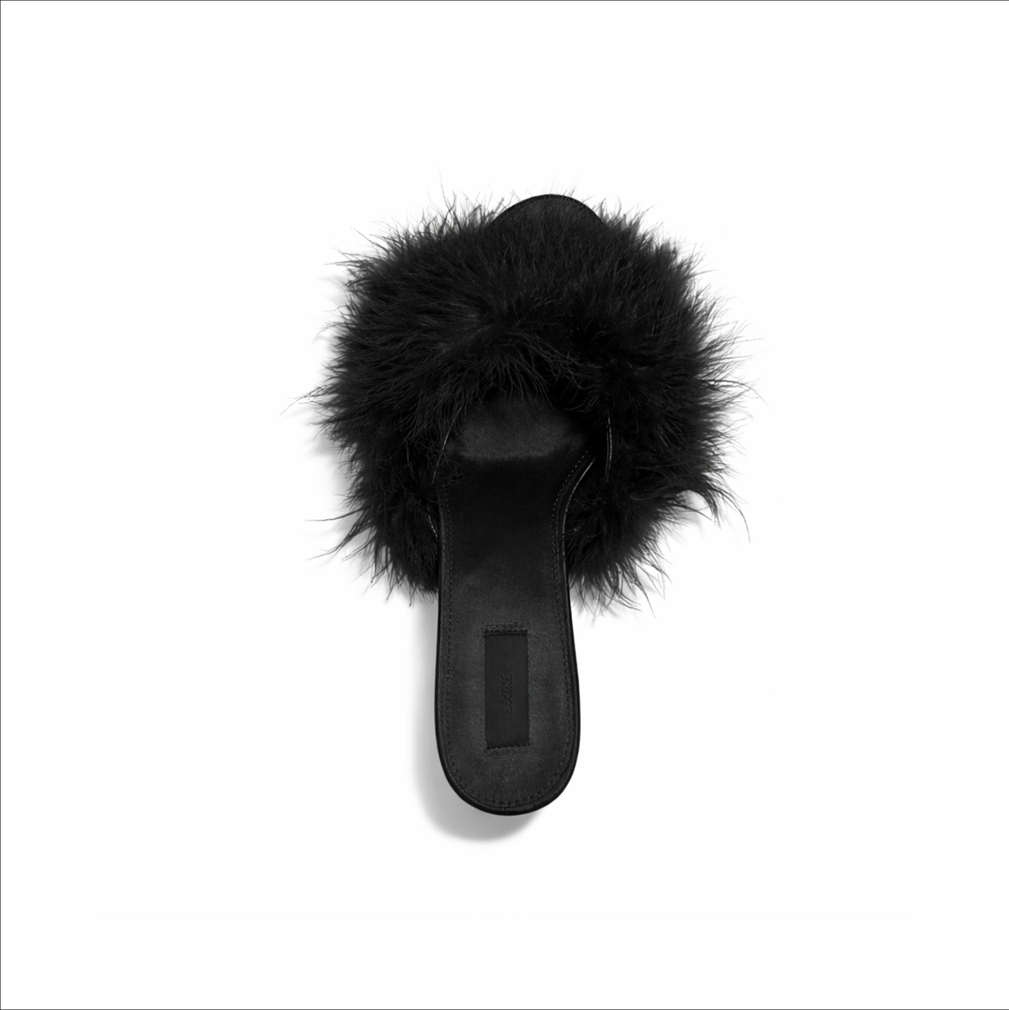 FEATHER KITTEN HEEL - ONYX