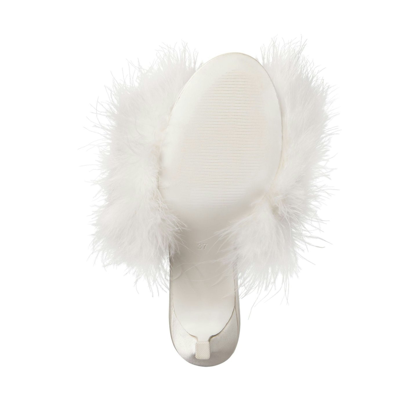 FEATHER KITTEN HEEL - IVORY