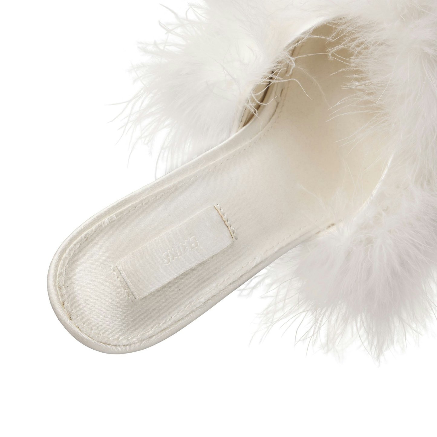 FEATHER KITTEN HEEL - IVORY