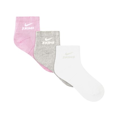 NikeSKIMS ACCESSORIES DRI-FIT™ QUARTER CREW SOCK 3-PACK - BUBBLE GUM MULTI
