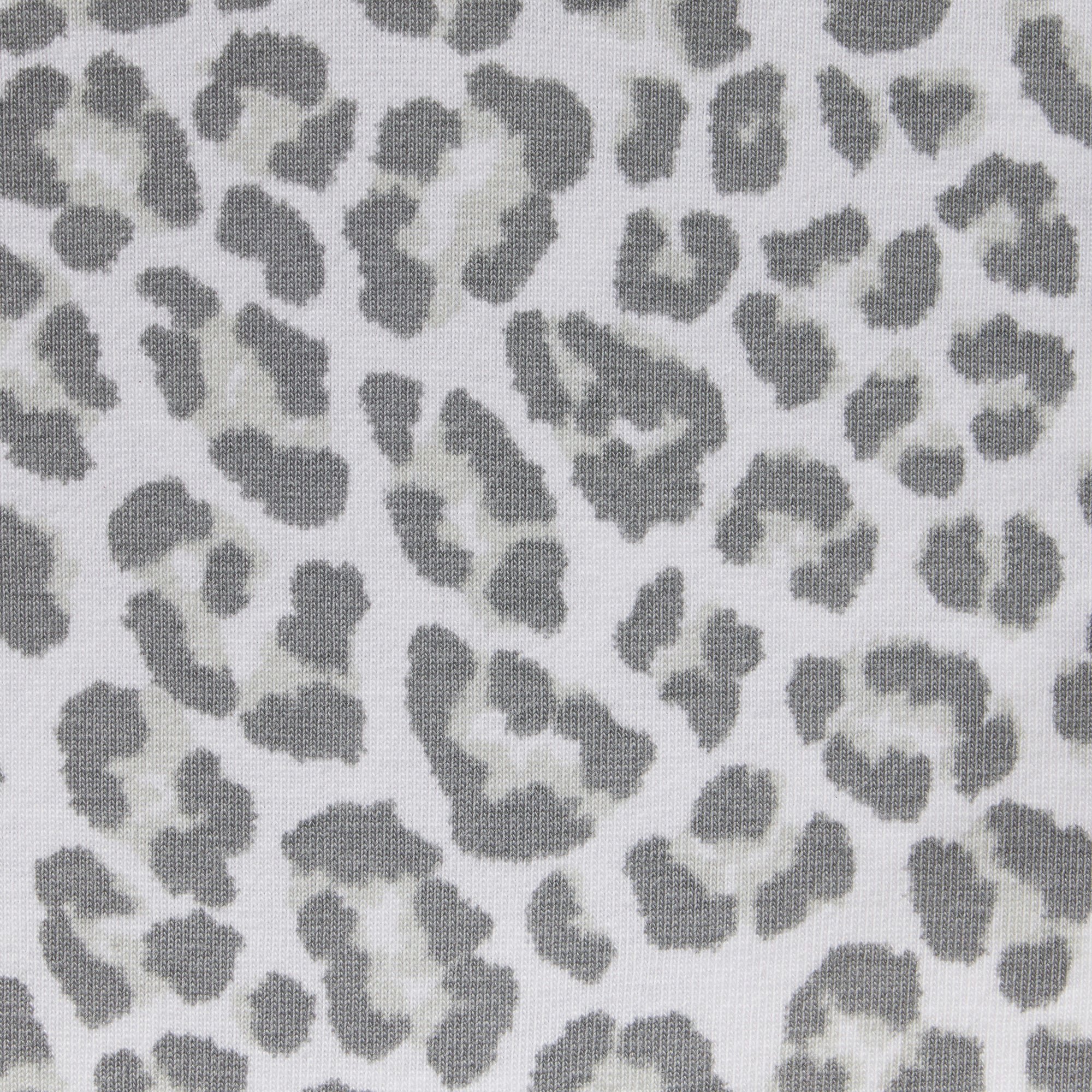LIGHTWEIGHT COTTON LOGO PICOT HIPSTER - SNOW LEOPARD PRINT