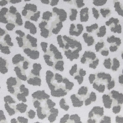 LIGHTWEIGHT COTTON LOGO PICOT HIPSTER - SNOW LEOPARD PRINT