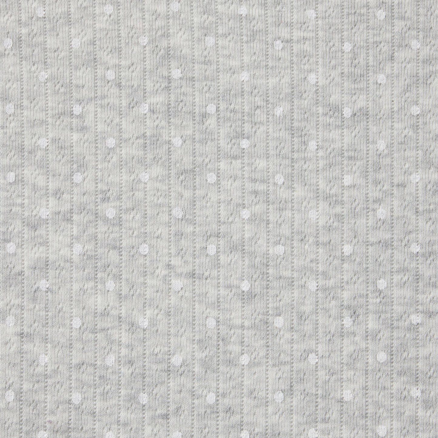 LIGHTWEIGHT COTTON POINTELLE LACE STRING THONG - LIGHT HEATHER GREY PIN DOT