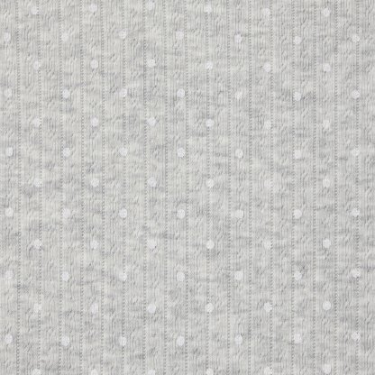 LIGHTWEIGHT COTTON POINTELLE LACE STRING THONG - LIGHT HEATHER GREY PIN DOT