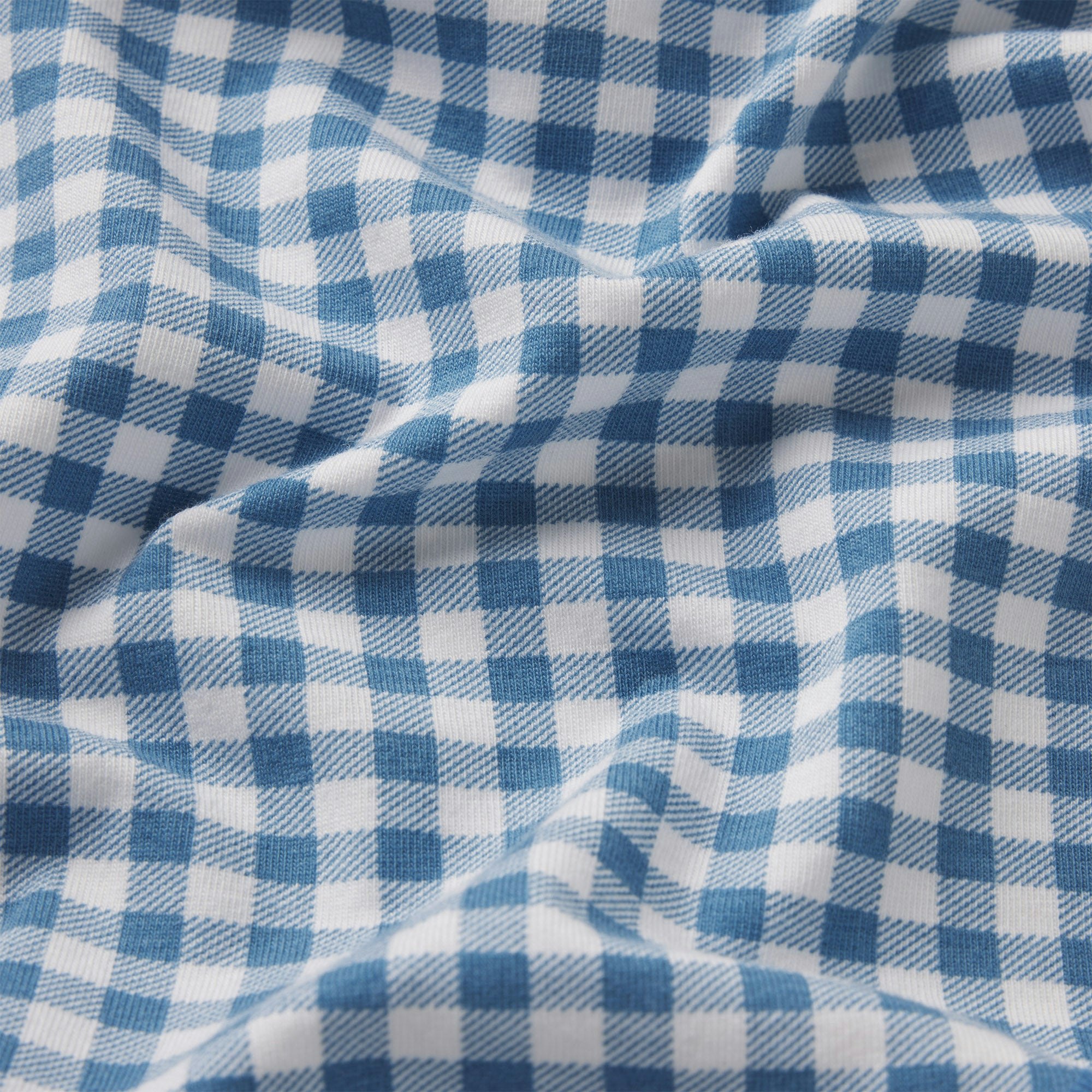 LIGHTWEIGHT COTTON LOGO PICOT STRING BIKINI - ARCTIC GINGHAM