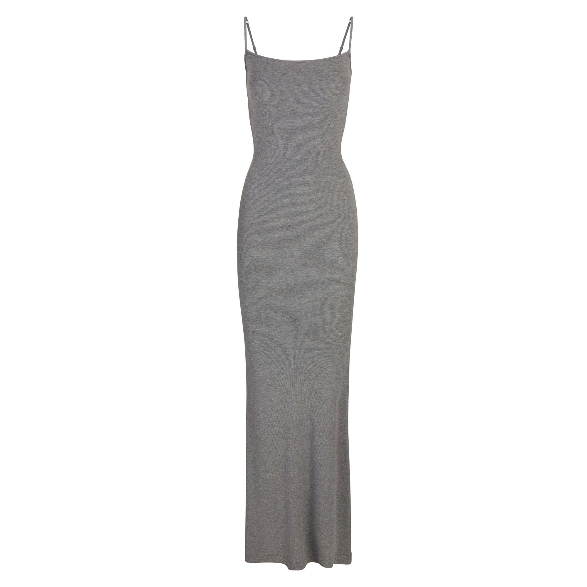 SOFT LOUNGE LONG SLIP DRESS - HEATHER GREY - image 14