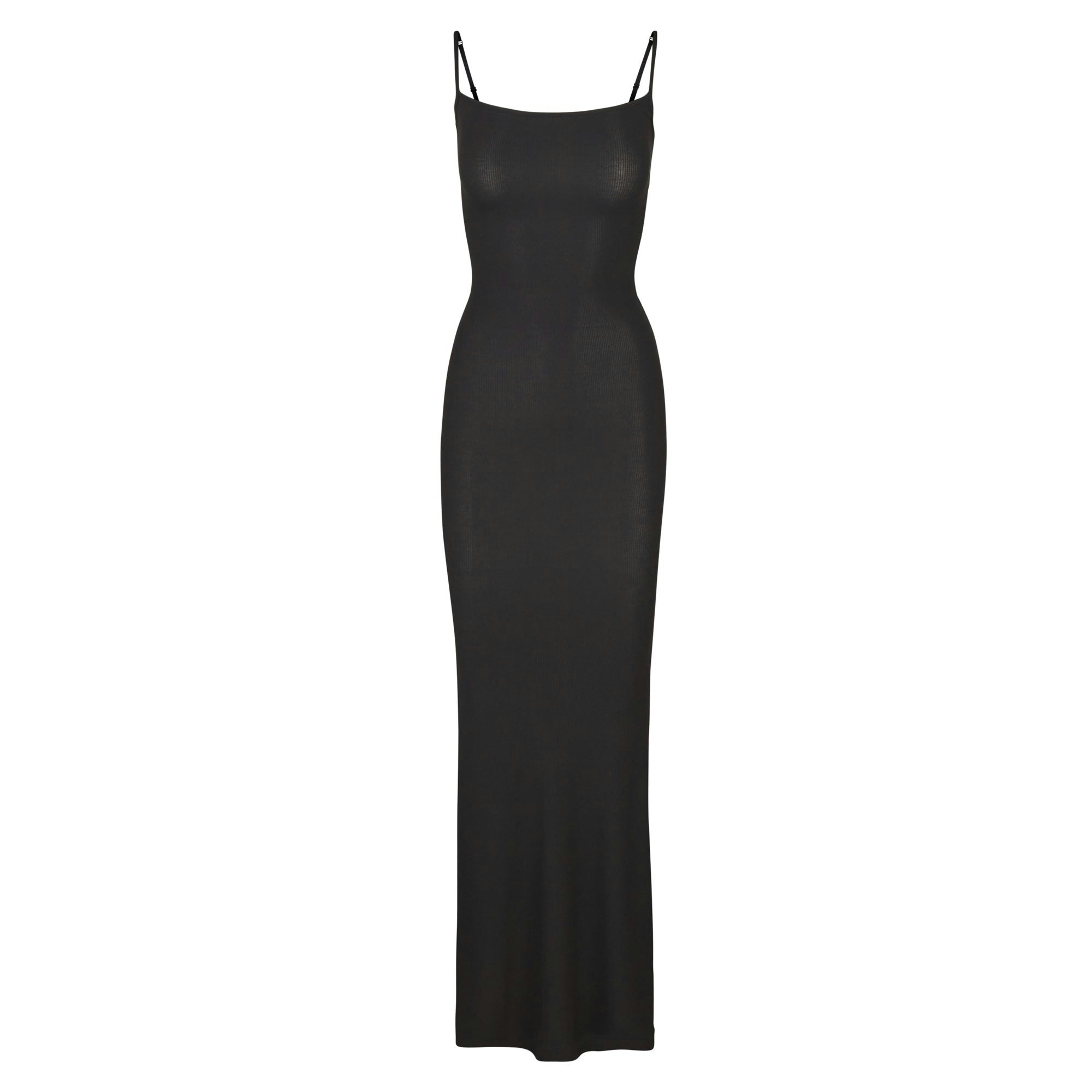 SOFT LOUNGE LONG SLIP DRESS - ONYX - image 7