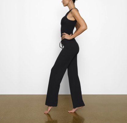 COTTON JERSEY STRAIGHT LEG PANT - SOOT - image 2