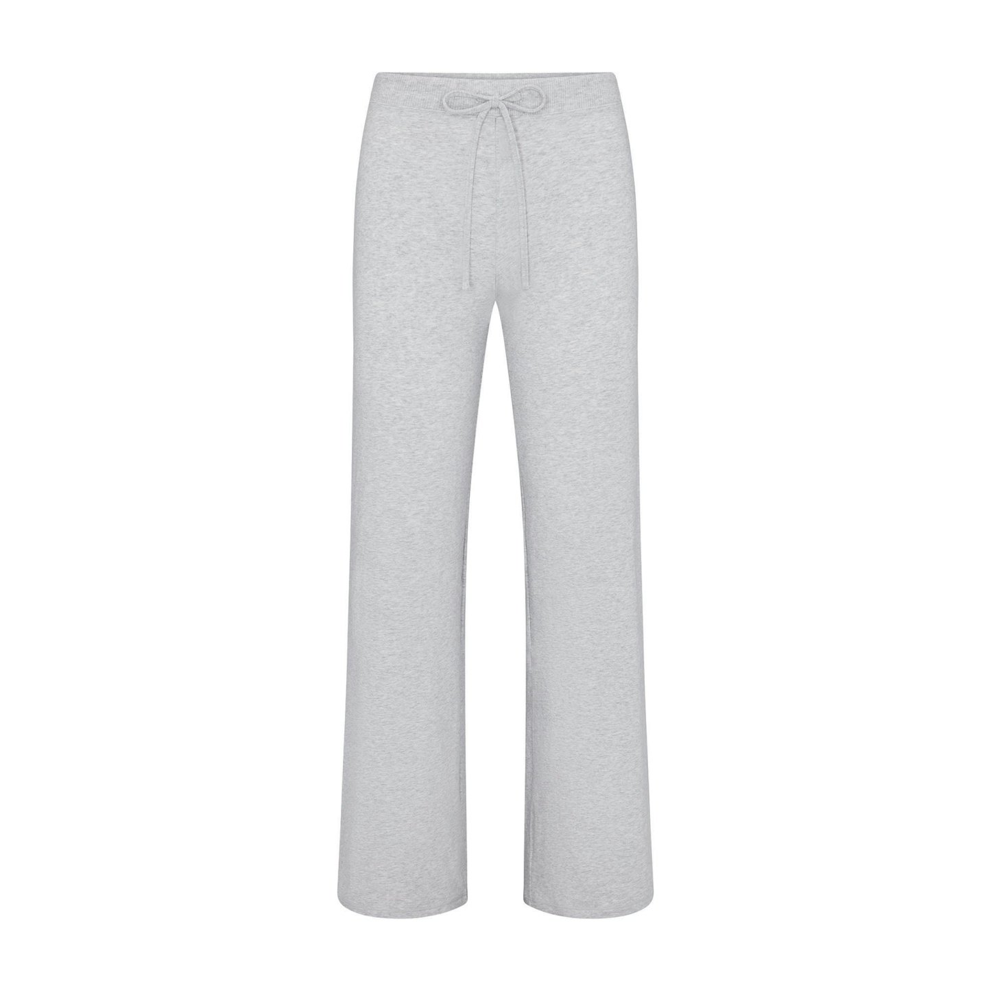 COTTON JERSEY STRAIGHT LEG PANT - LIGHT HEATHER GREY - image 10