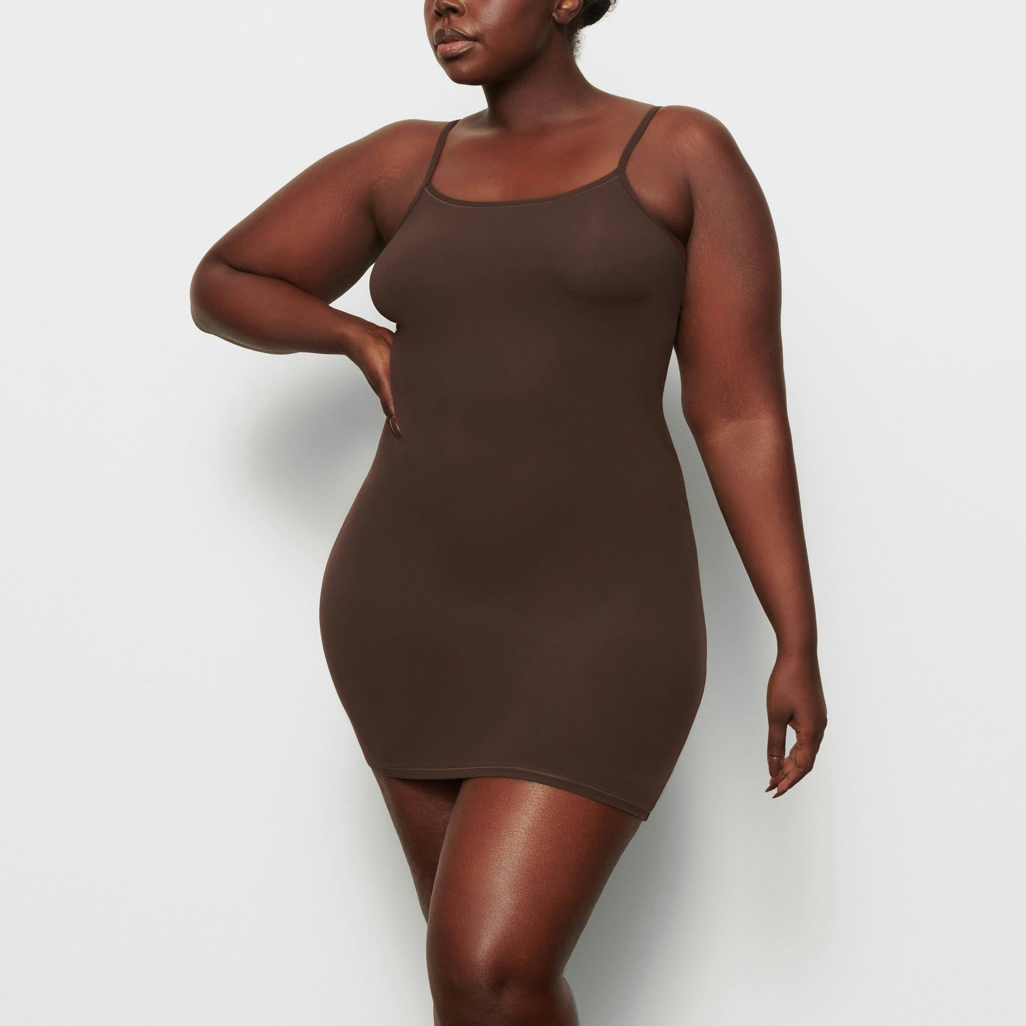 FITS EVERYBODY SLIP DRESS - COCOA - image 26