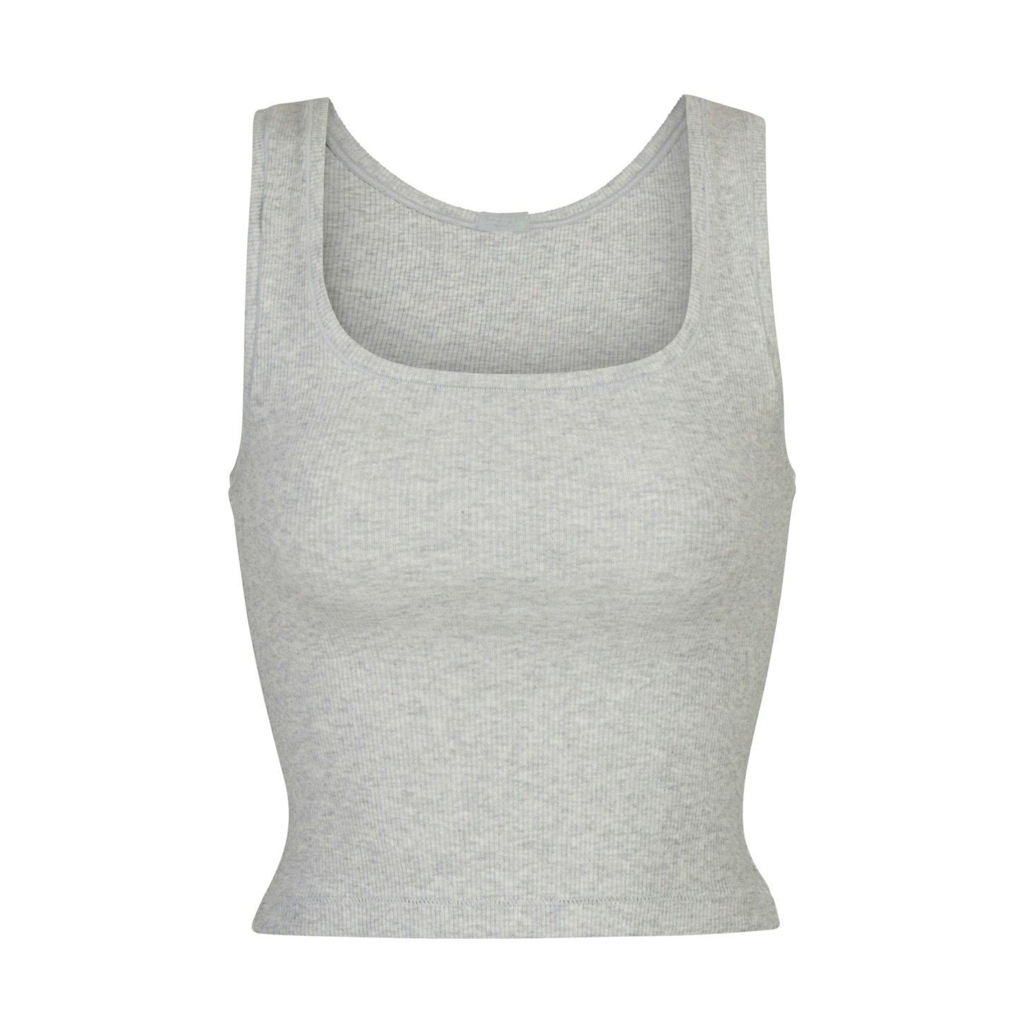 COTTON RIB TANK - LIGHT HEATHER GREY - image 8