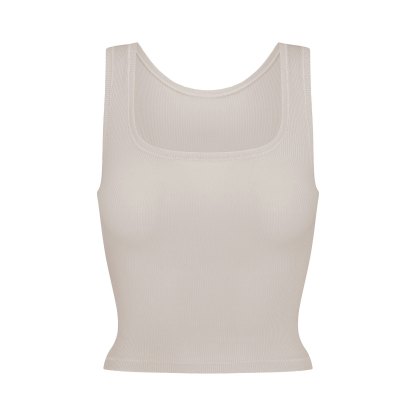 COTTON RIB TANK - STONE - image 27
