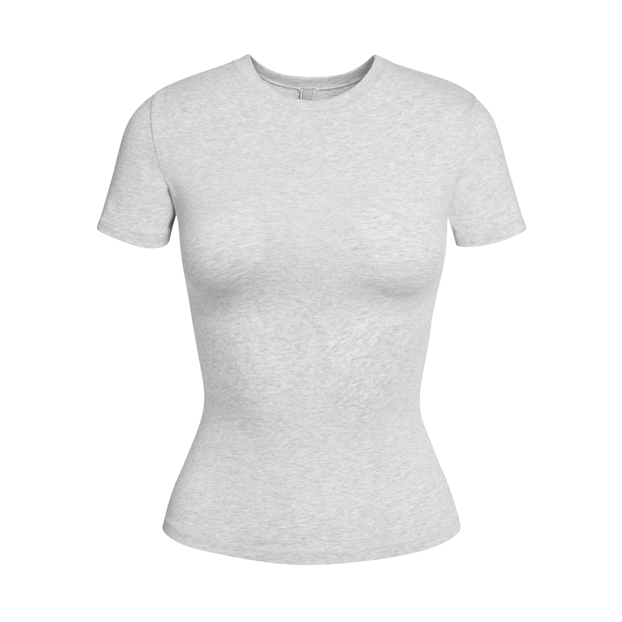 COTTON JERSEY T-SHIRT - LIGHT HEATHER GREY - image 45