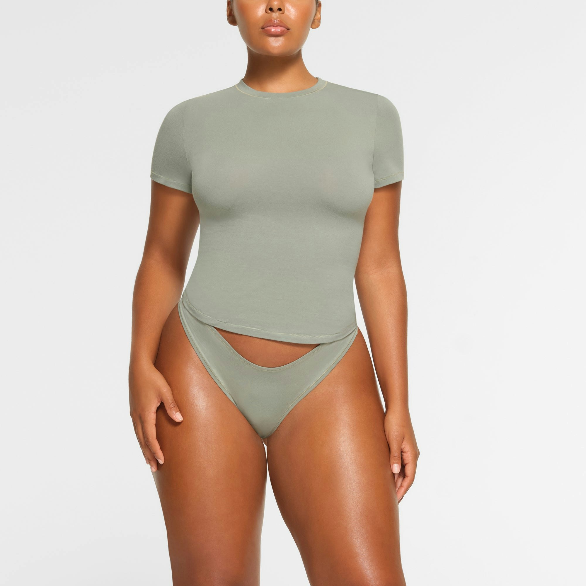 COTTON JERSEY T-SHIRT - MINERAL - image 46