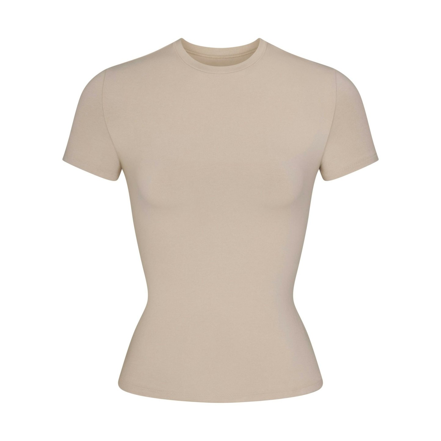 COTTON JERSEY T-SHIRT - STONE - image 12