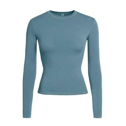 COTTON JERSEY LONG SLEEVE T-SHIRT - KYANITE - image 41