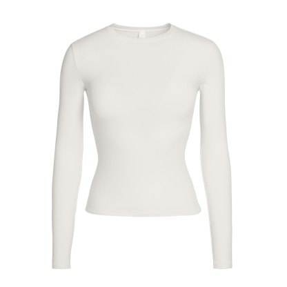 COTTON JERSEY LONG SLEEVE T-SHIRT - MARBLE - image 22