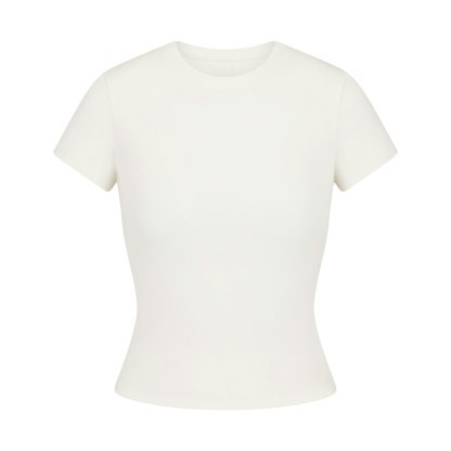 COTTON RIB T-SHIRT - MARBLE - image 20