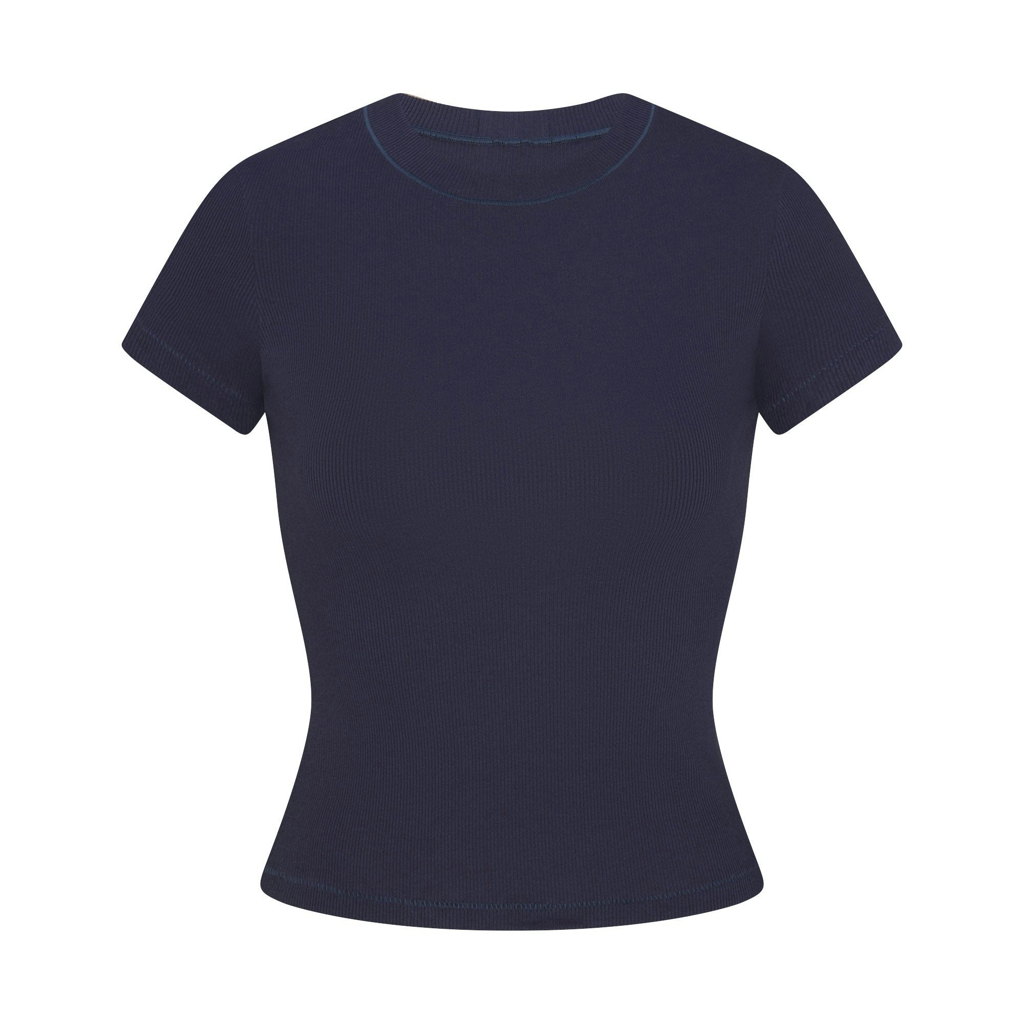 COTTON RIB T-SHIRT - NAVY - image 15