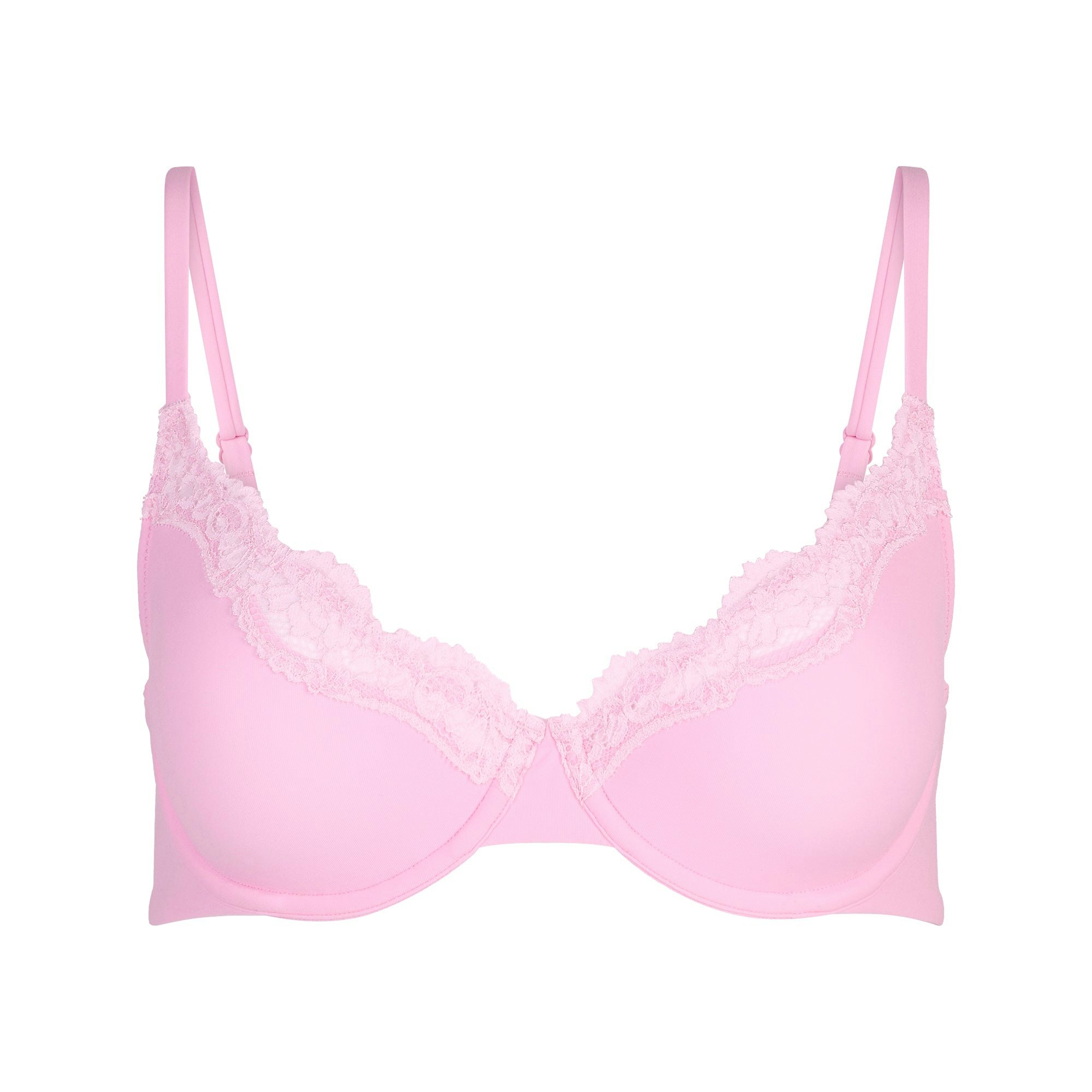 FITS EVERYBODY LACE UNLINED SCOOP BRA - BUBBLE GUM TONAL - image 11