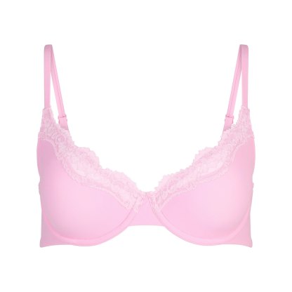 FITS EVERYBODY LACE UNLINED SCOOP BRA - BUBBLE GUM TONAL - image 11