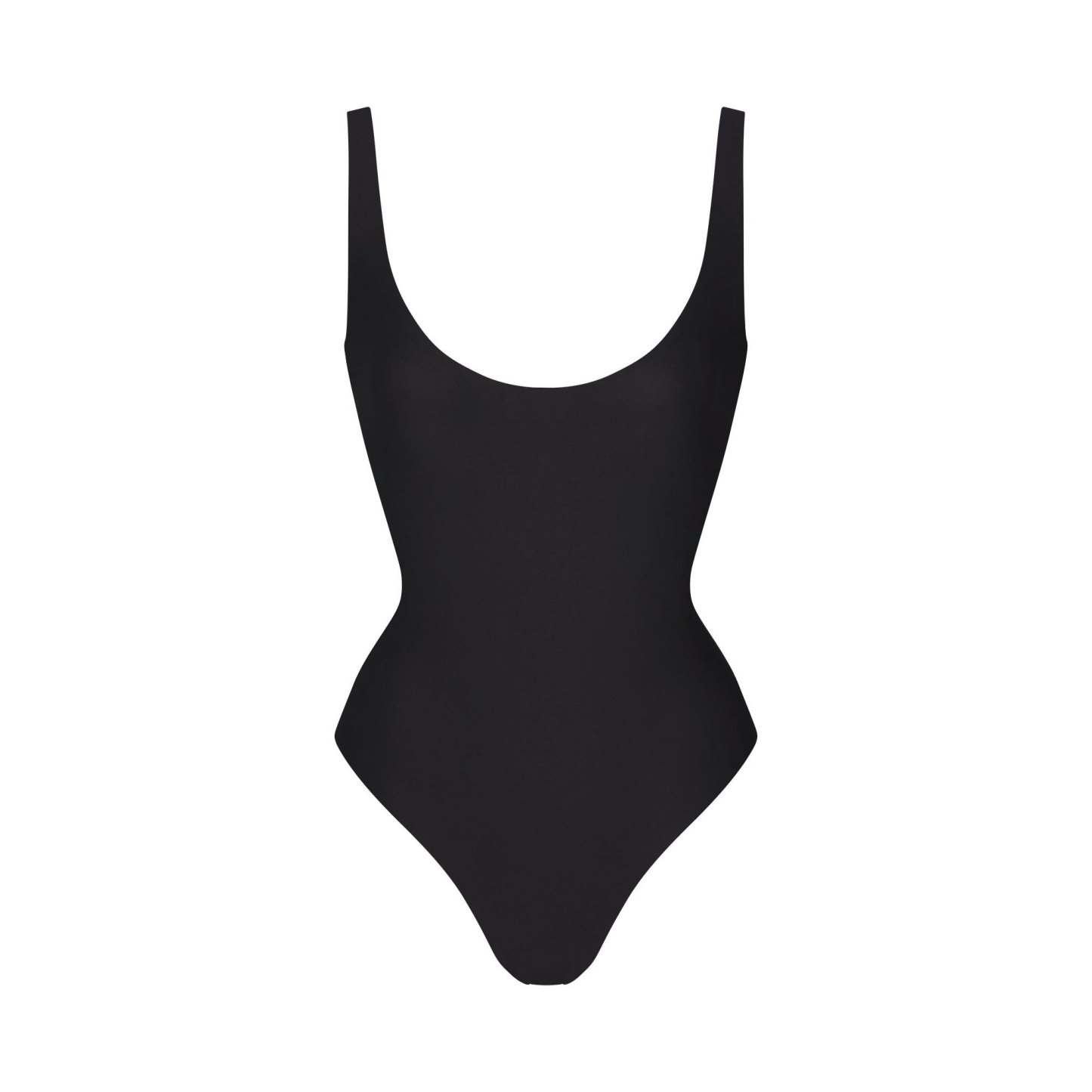 SKIMS BODY SCOOP LOW BACK THONG BODYSUIT - ONYX