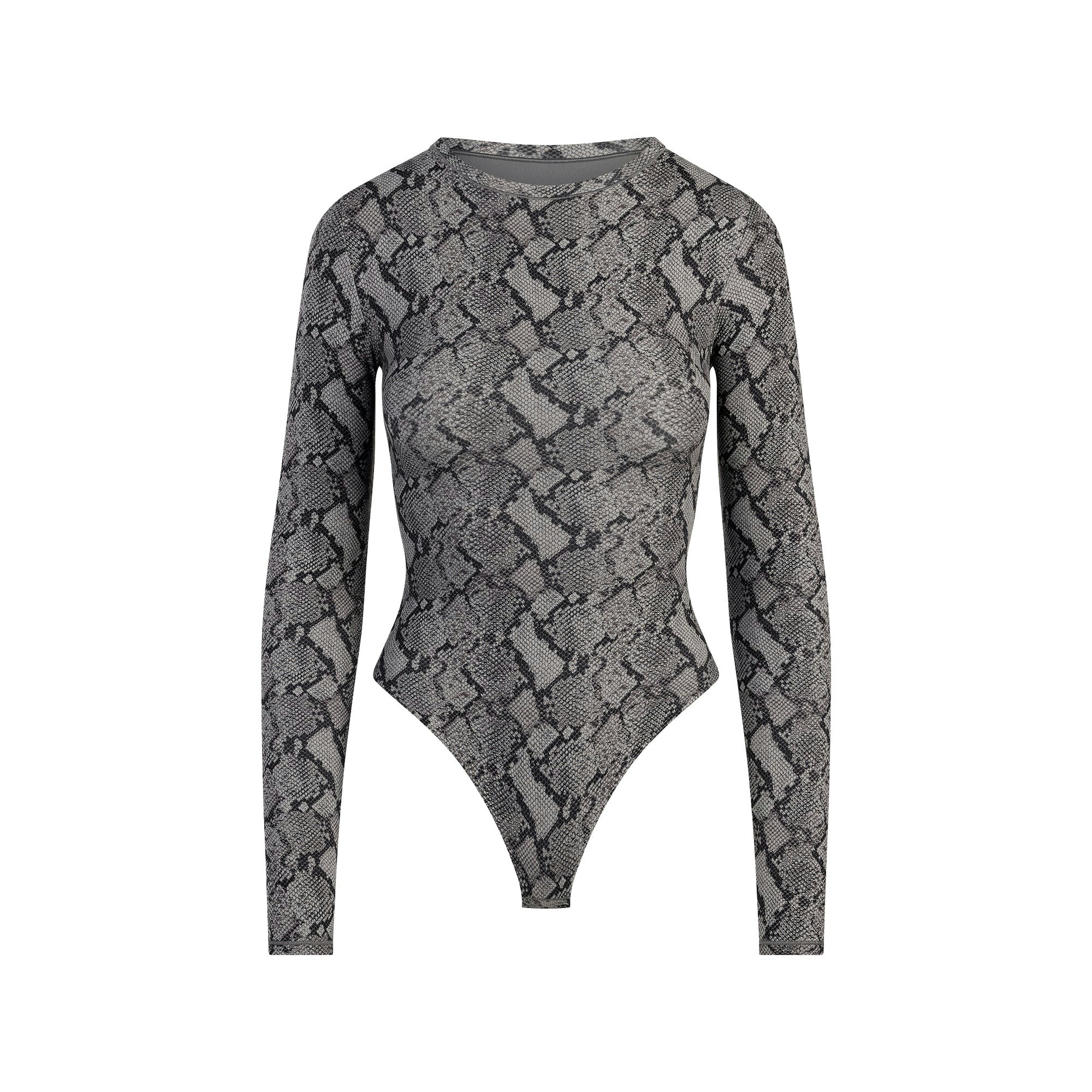 FITS EVERYBODY LONG SLEEVE CREW NECK BODYSUIT - SHADOW SNAKE PRINT - image 22