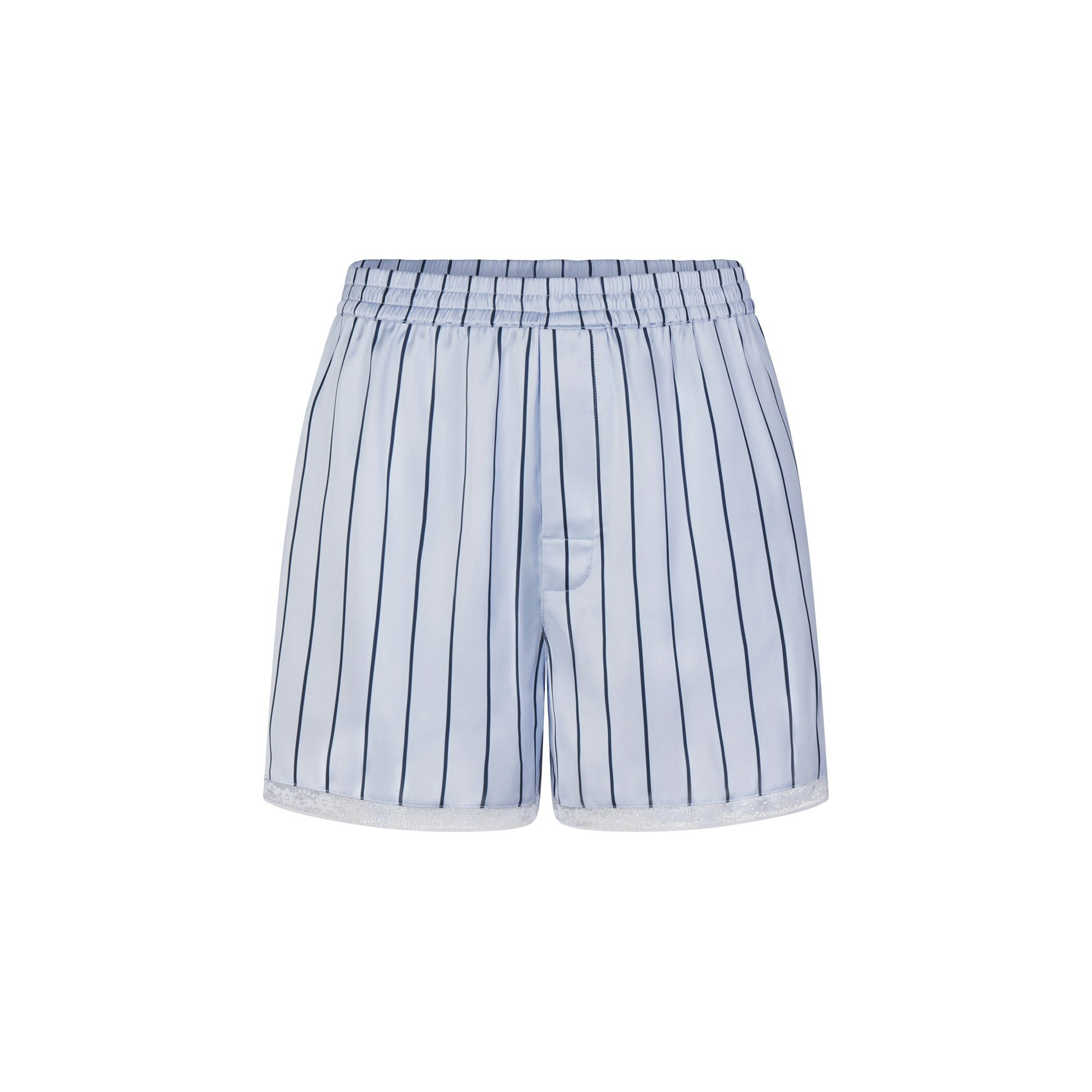 WOVEN SHINE LACE BOXER - PERIWINKLE WIDE STRIPE - image 13