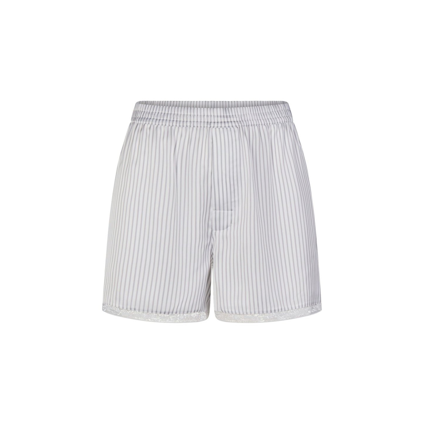 WOVEN SHINE LACE BOXER - SILVER TRIPLE PINSTRIPE - image 4