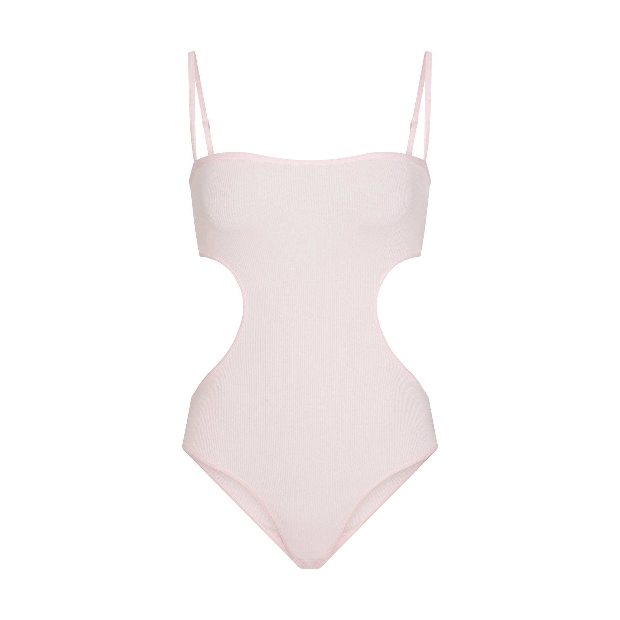 COTTON RIB CUT OUT BODYSUIT - CHERRY BLOSSOM - image 5