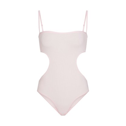COTTON RIB CUT OUT BODYSUIT - CHERRY BLOSSOM - image 5