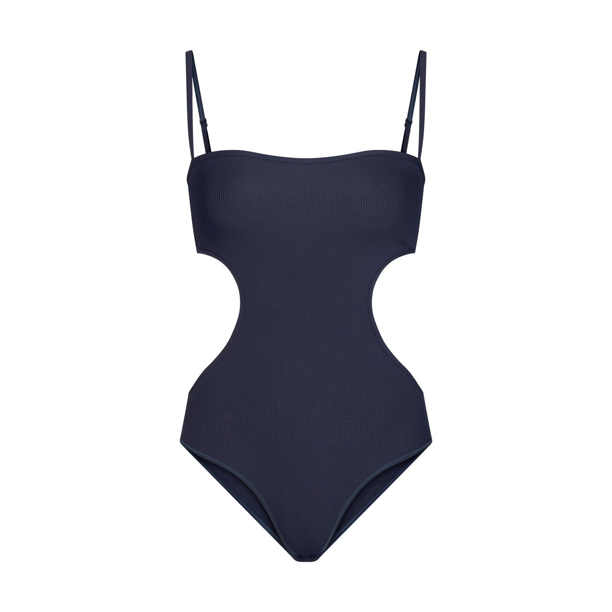 COTTON RIB CUT OUT BODYSUIT - NAVY - image 10