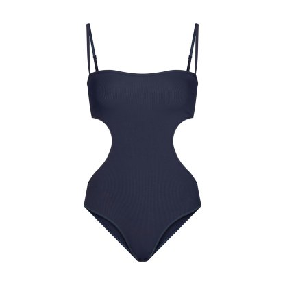 COTTON RIB CUT OUT BODYSUIT - NAVY - image 10
