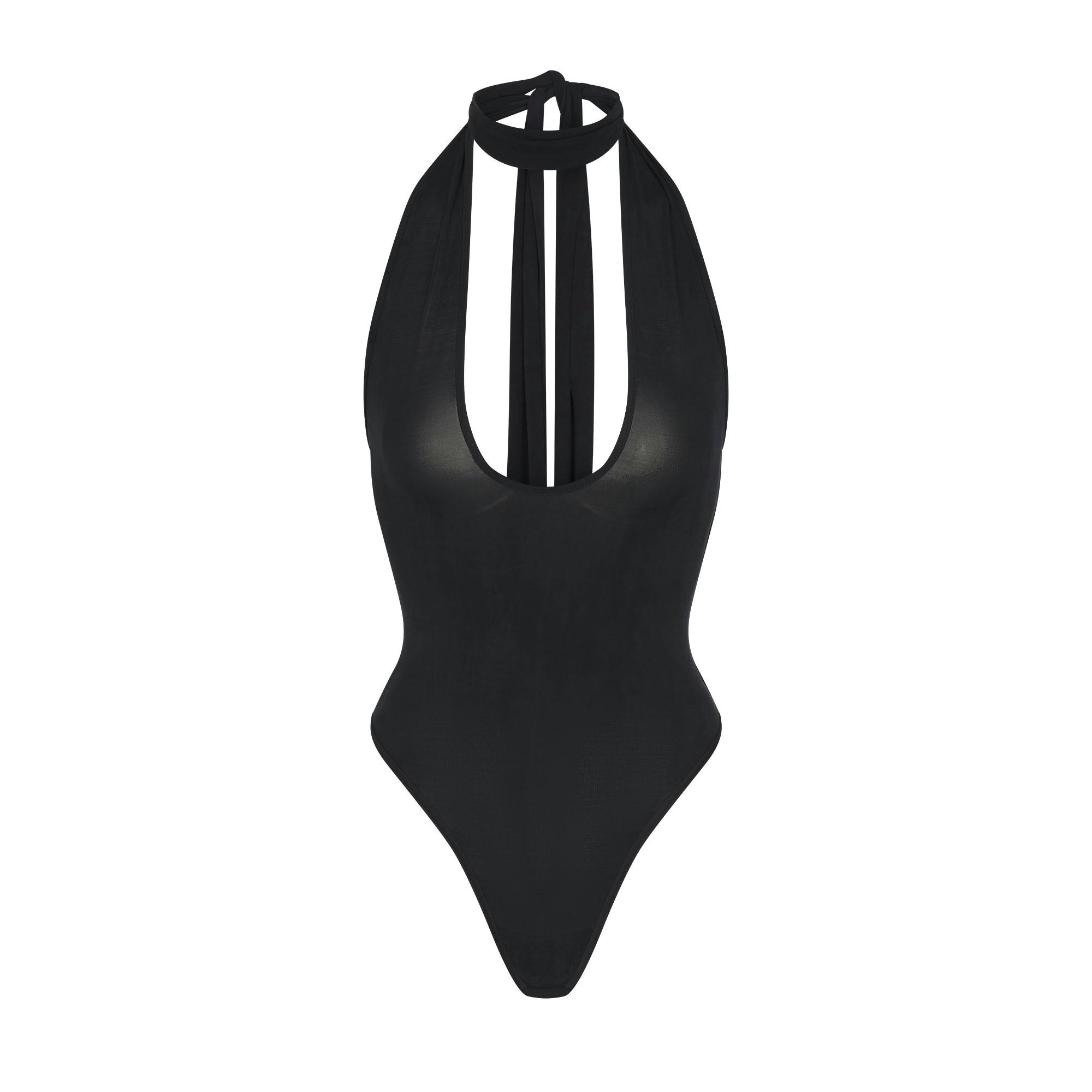 CUPRO JERSEY HALTER BODYSUIT - OBSIDIAN - image 21