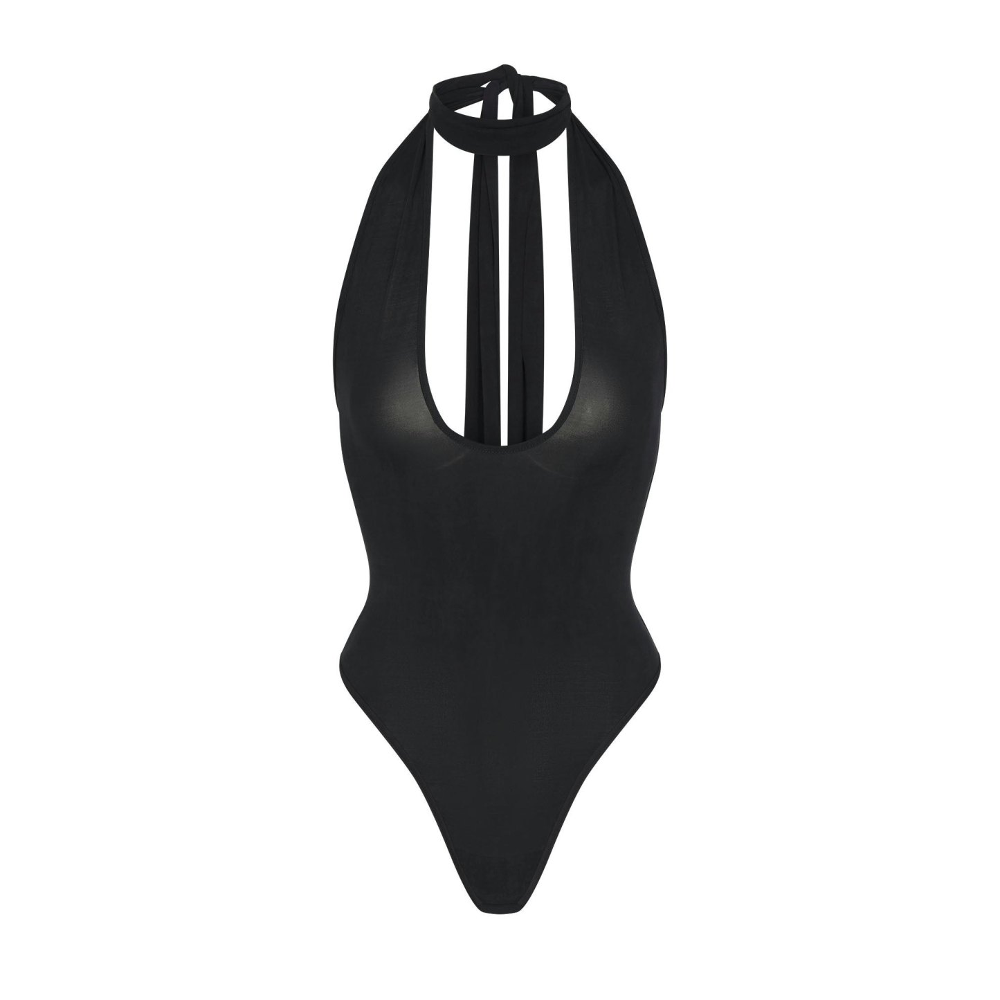CUPRO JERSEY HALTER BODYSUIT - OBSIDIAN - image 21