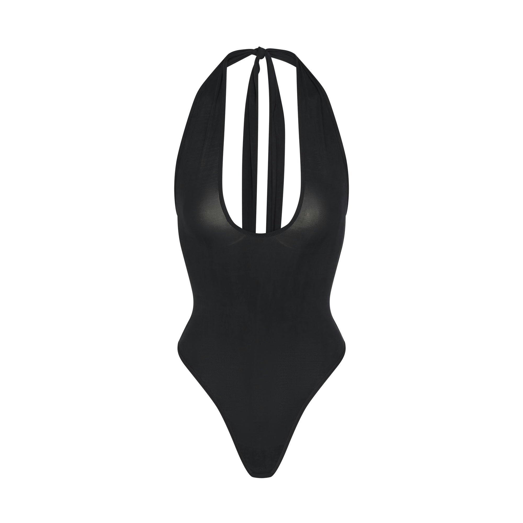 CUPRO JERSEY HALTER BODYSUIT - OBSIDIAN - image 22