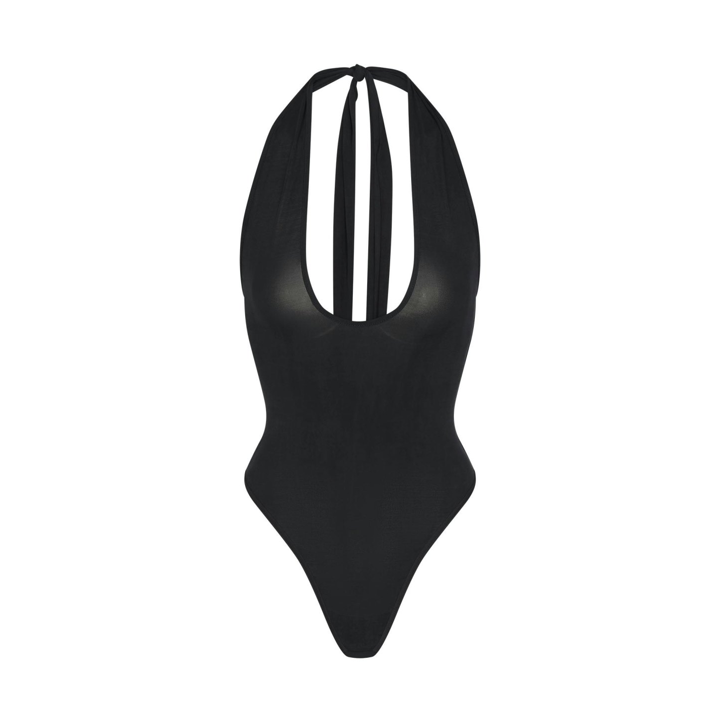 CUPRO JERSEY HALTER BODYSUIT - OBSIDIAN - image 22