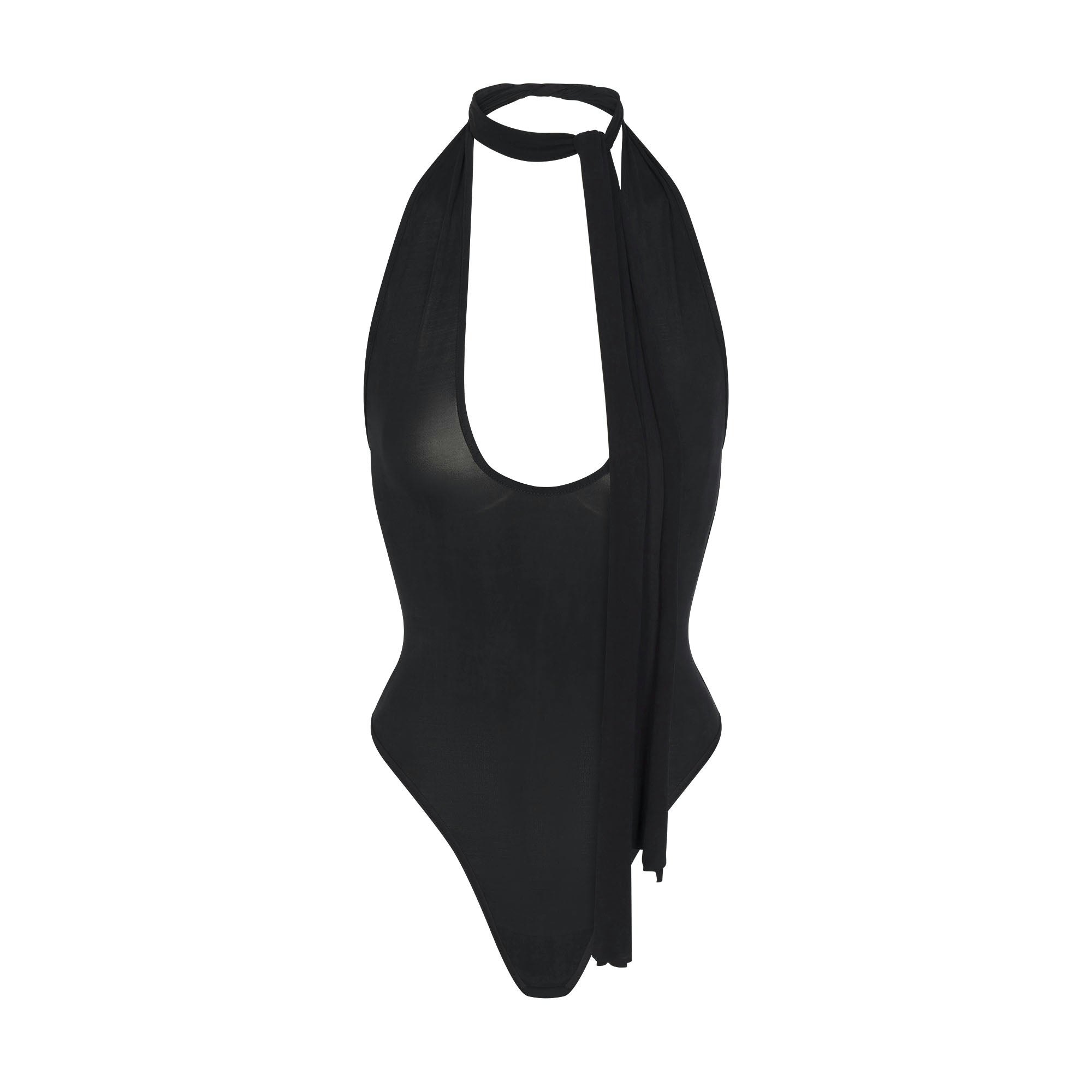 CUPRO JERSEY HALTER BODYSUIT - OBSIDIAN - image 20