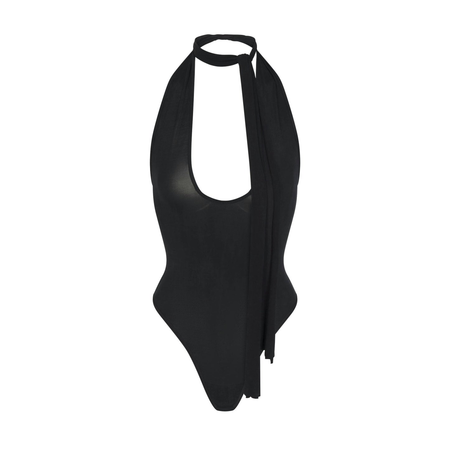 CUPRO JERSEY HALTER BODYSUIT - OBSIDIAN - image 20