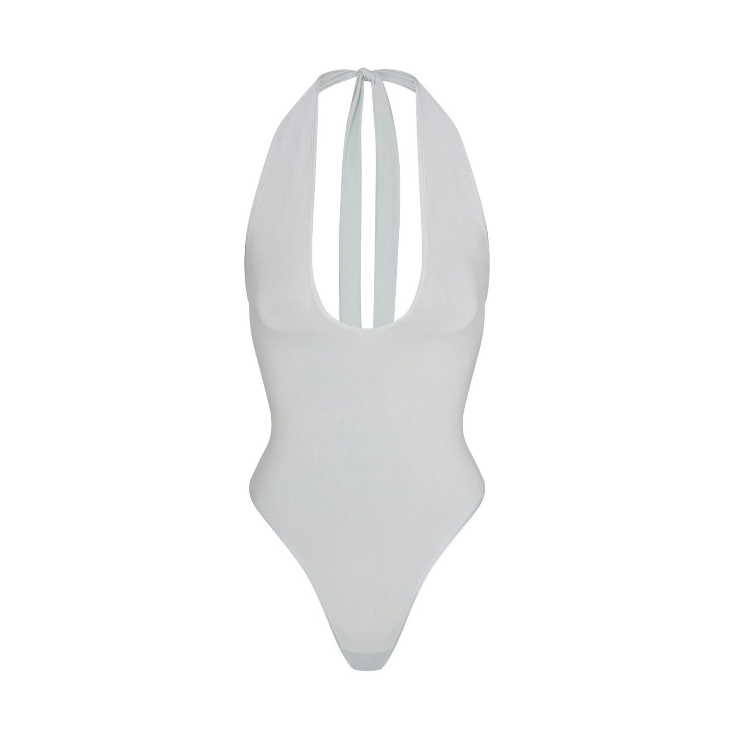 CUPRO JERSEY HALTER BODYSUIT - PEARL - image 7