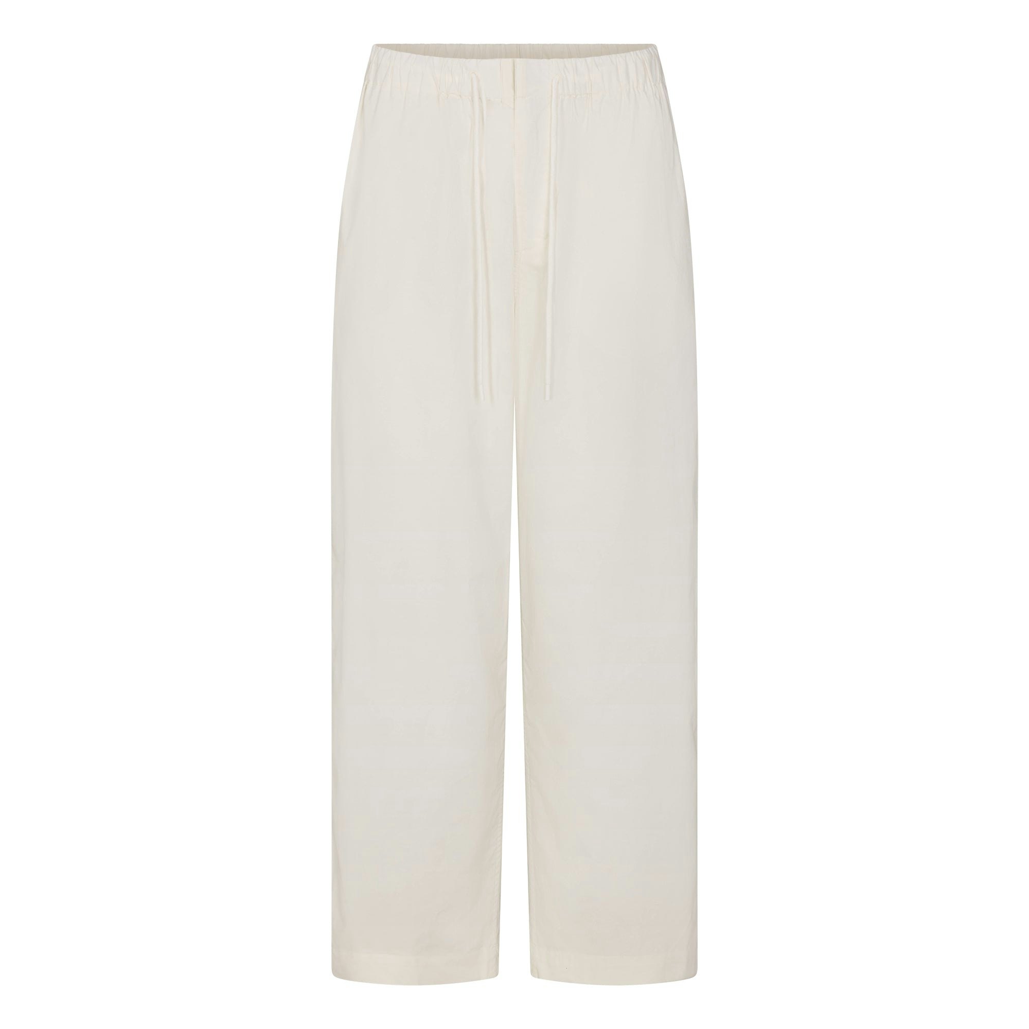 WOVEN COTTON OVERSIZED STRAIGHT LEG PANT - EGRET - image 15